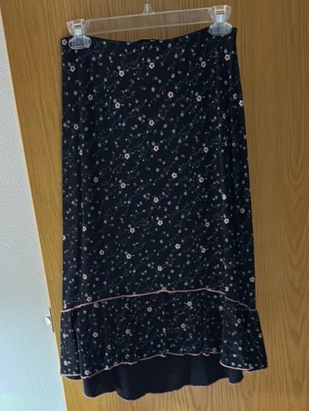 Susan Lawrence Floral Black Skirt
